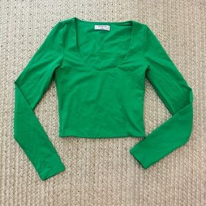 Babaton Contour Green Long Sleeve Top